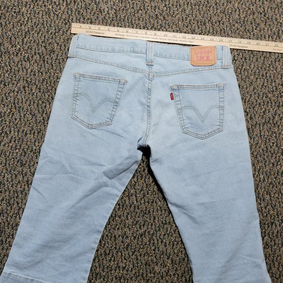 Vintage Levi's Low Slouch Denim Capri's Size 9 Pale Blue Denim - Picture 11 of 15